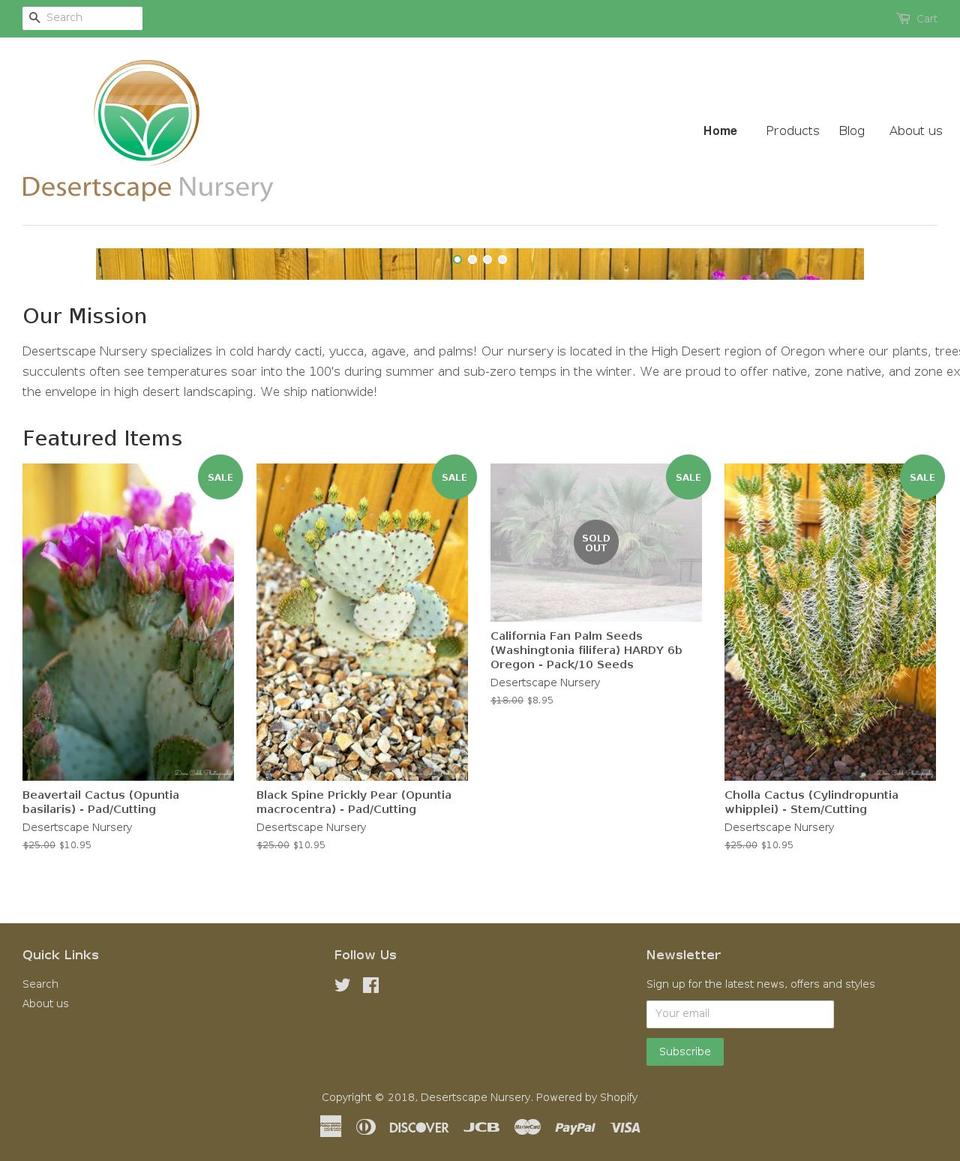 desertscapenursery.com shopify website screenshot