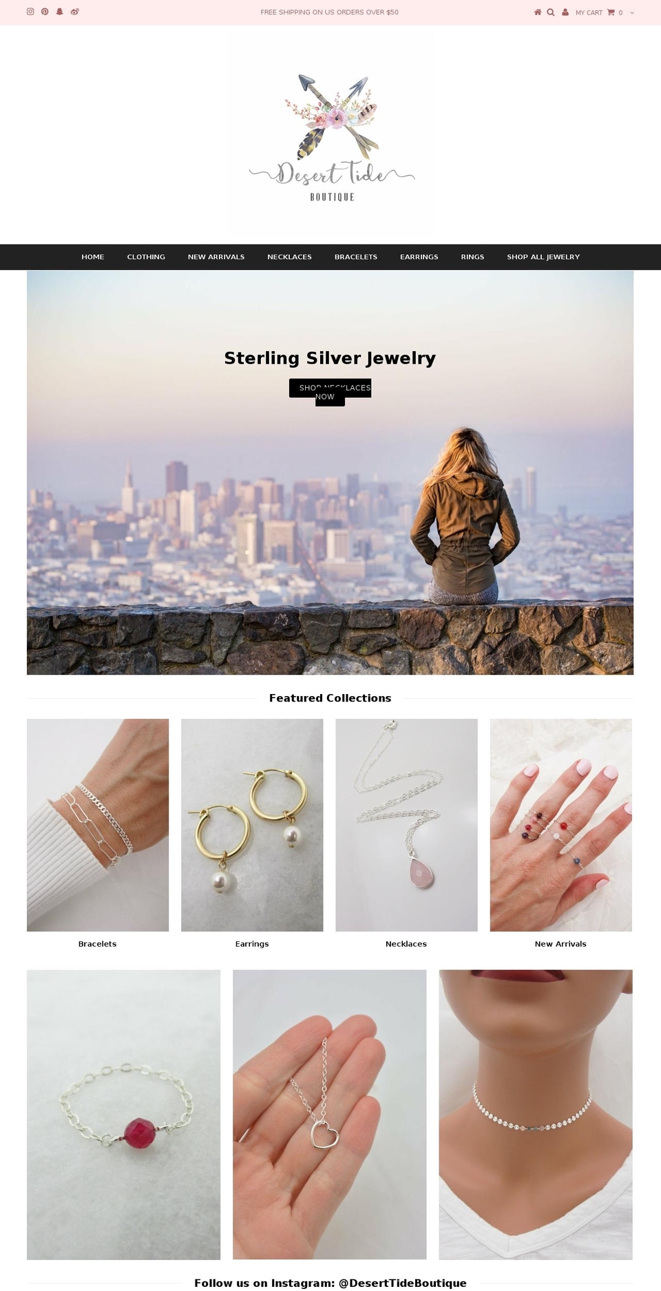 deserttideboutique.com — Shopify storefront screenshot