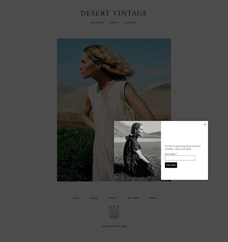 Custom Theme Shopify theme site example desertvintage.com