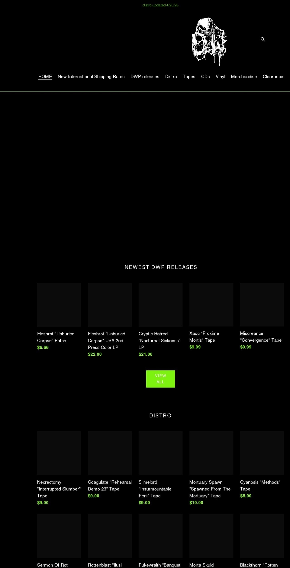 desertwastelands.com shopify website screenshot