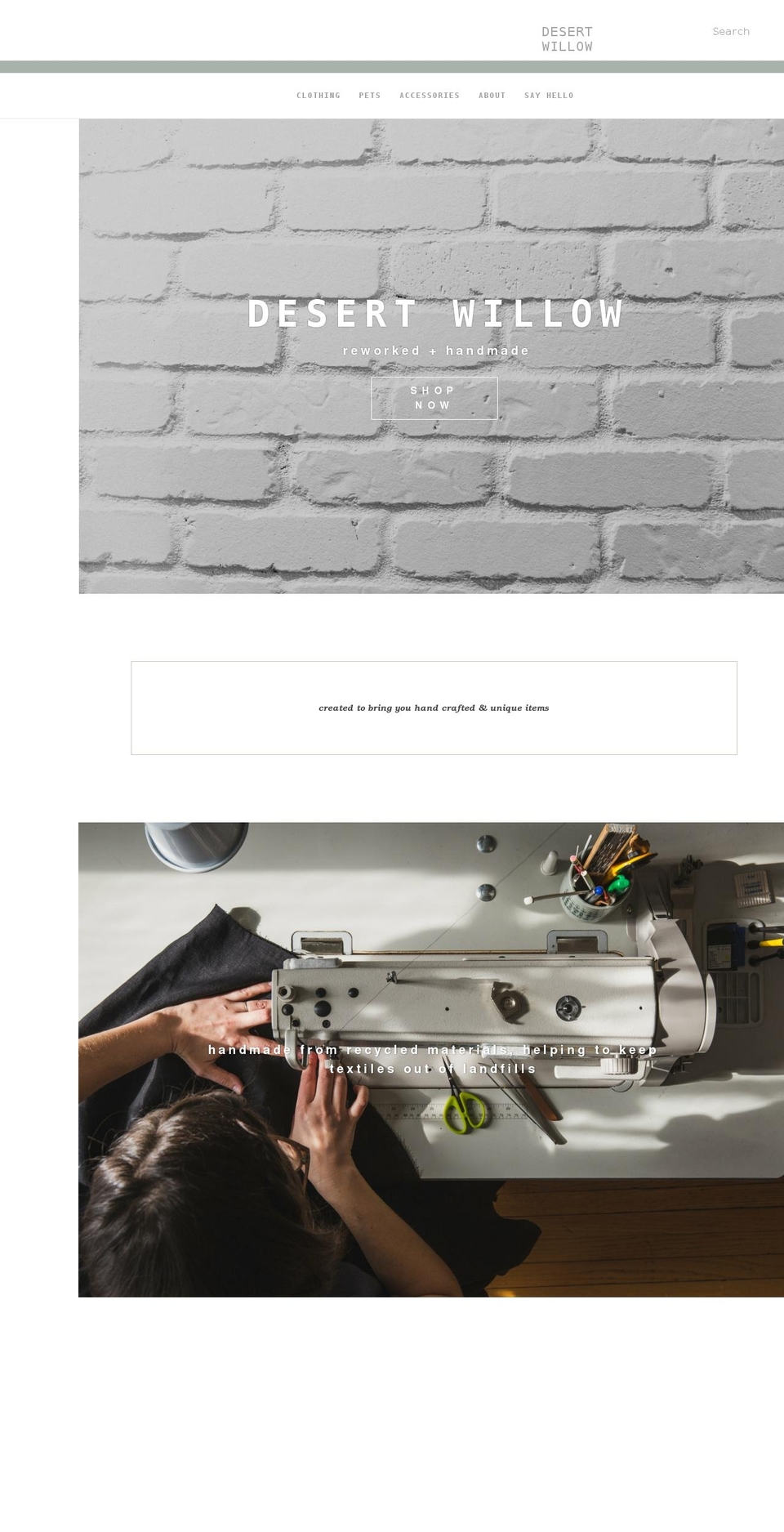 desertwillowstore.com shopify website screenshot