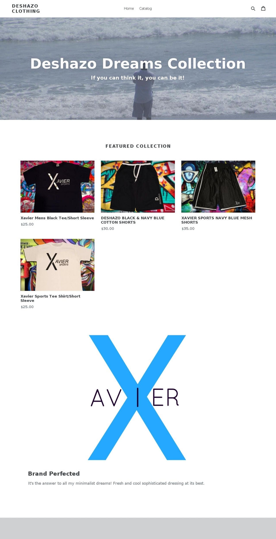deshazoclothing.com — Shopify storefront screenshot