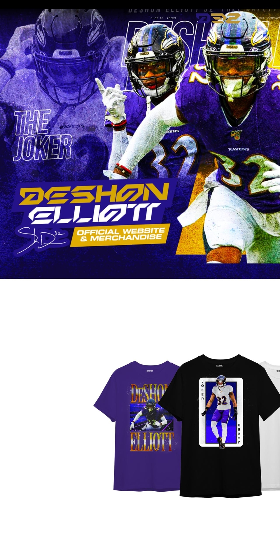 deshonelliott32.com shopify website screenshot