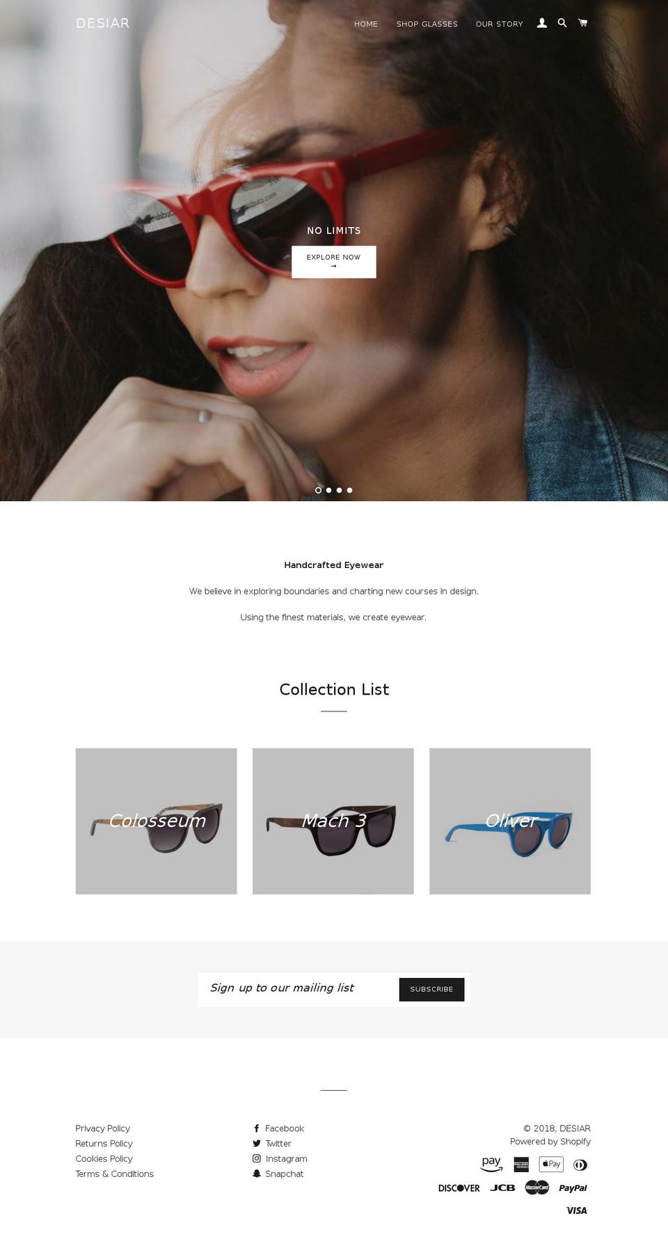 desiarshades.com — Shopify storefront screenshot