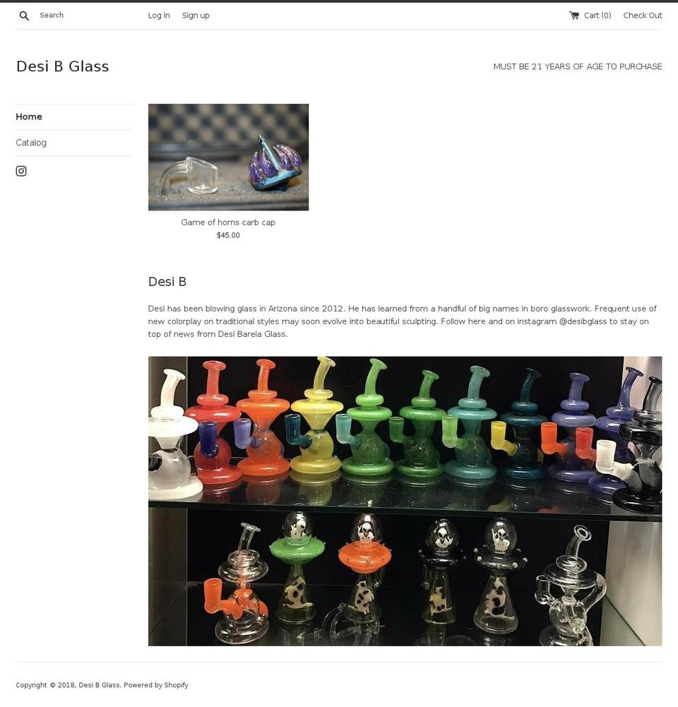 desibglass.com — Shopify storefront screenshot