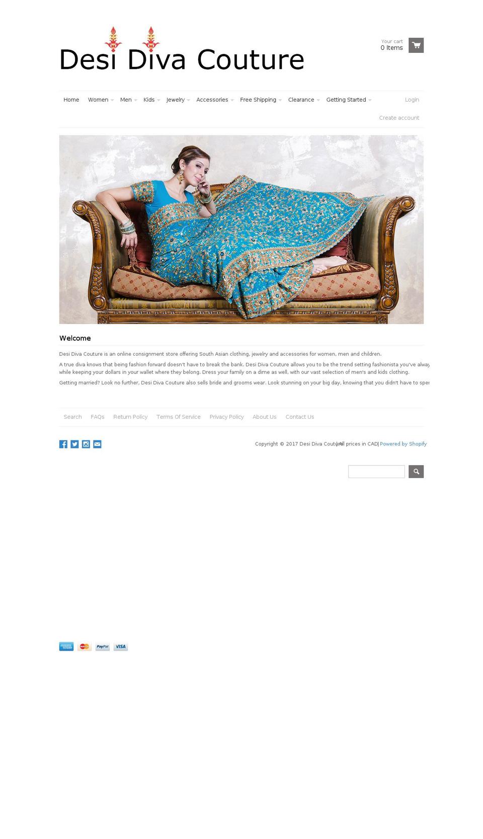 desidivacouture.com shopify website screenshot
