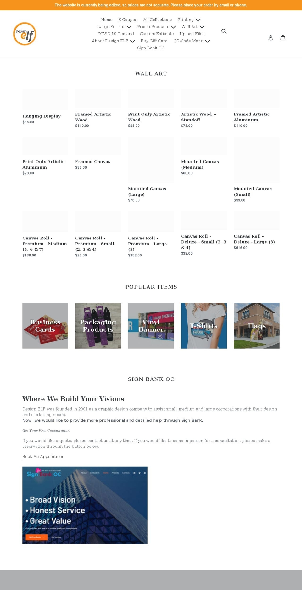 design-elf.com shopify website screenshot