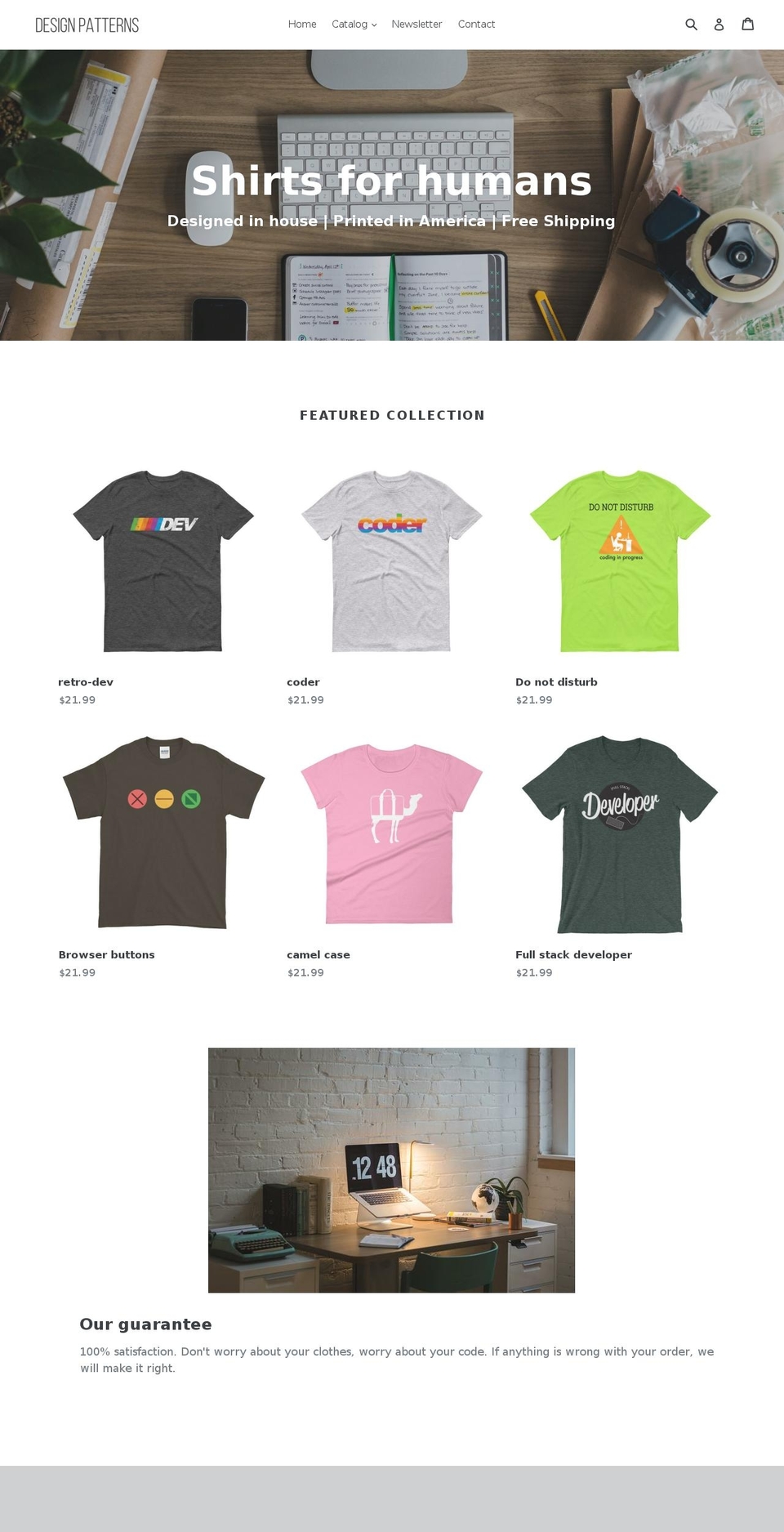 design-patterns.net shopify website screenshot