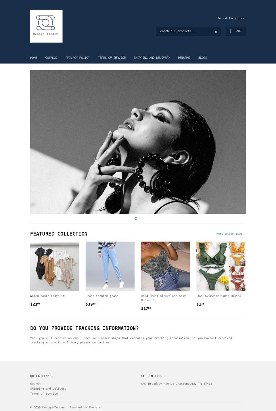 design-tender.myshopify.com shopify website screenshot