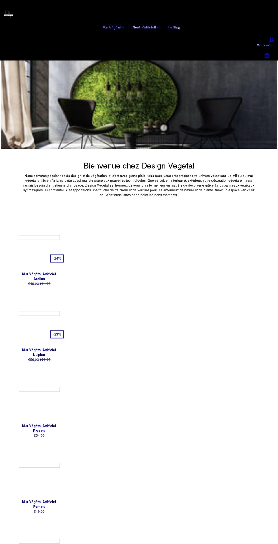 Phantom theme classique Shopify theme site example design-vegetal.eu