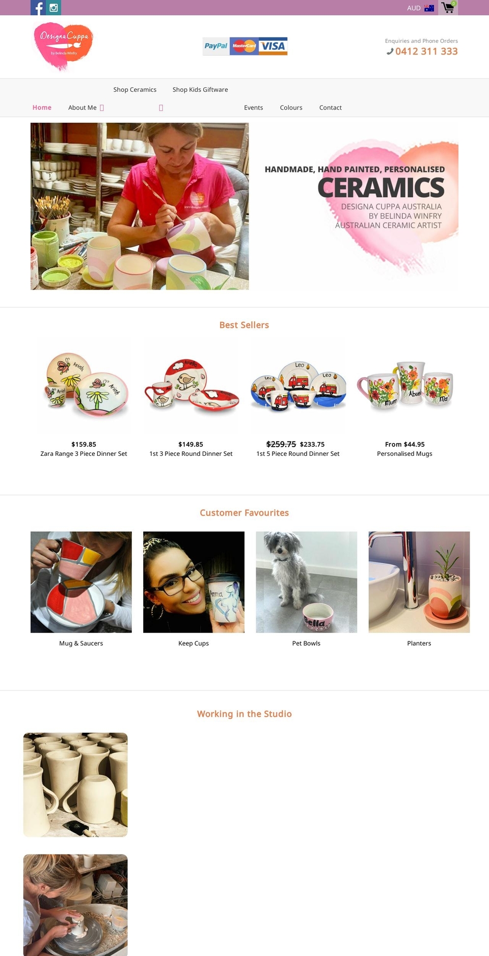 designacuppa.com.au shopify website screenshot