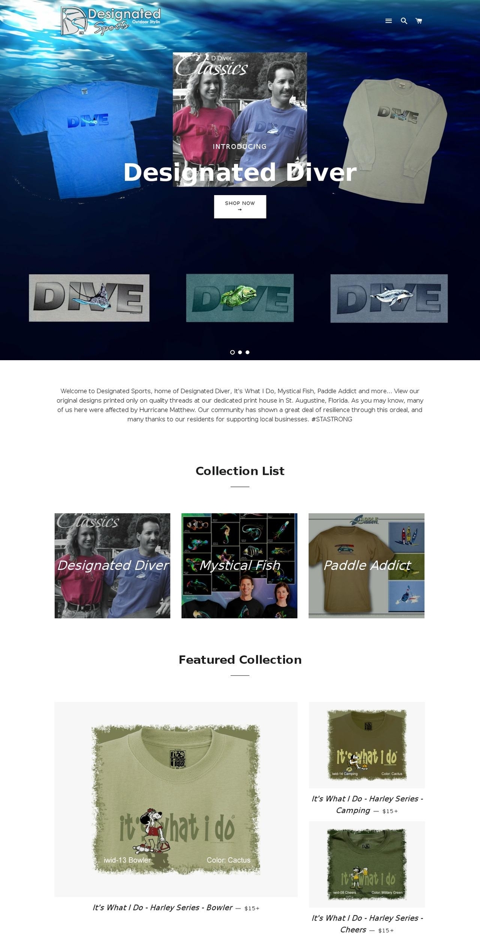designatedsports.com shopify website screenshot
