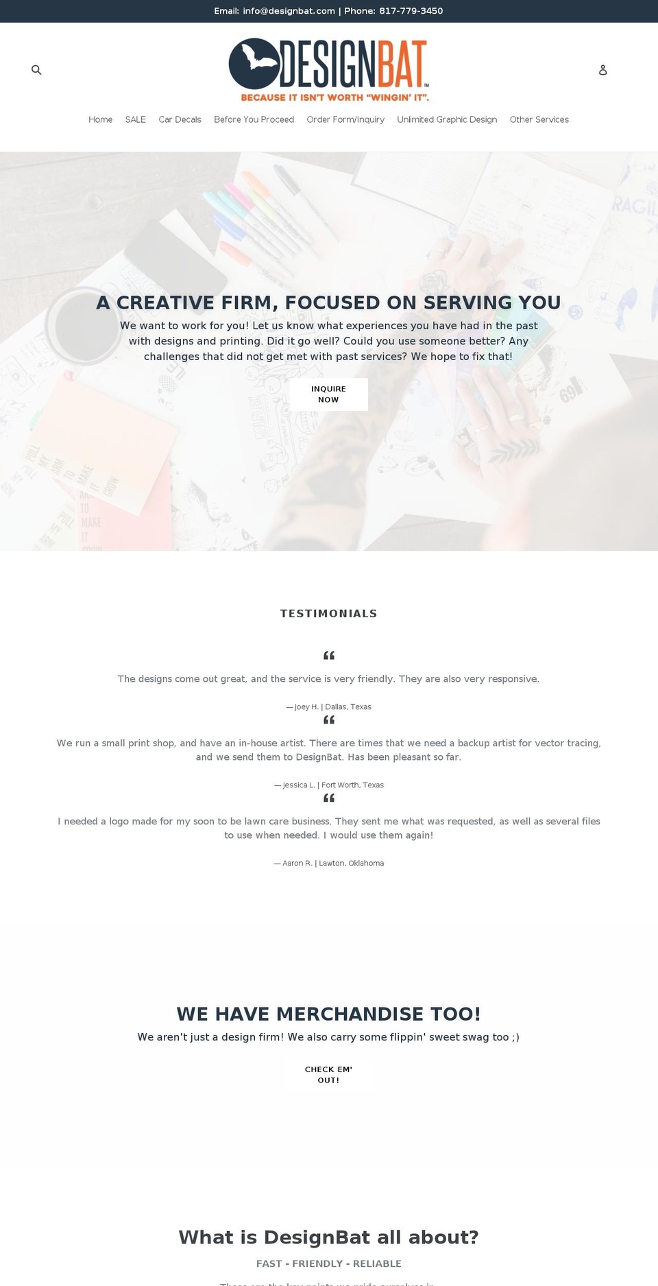 designbat.com — Shopify storefront screenshot