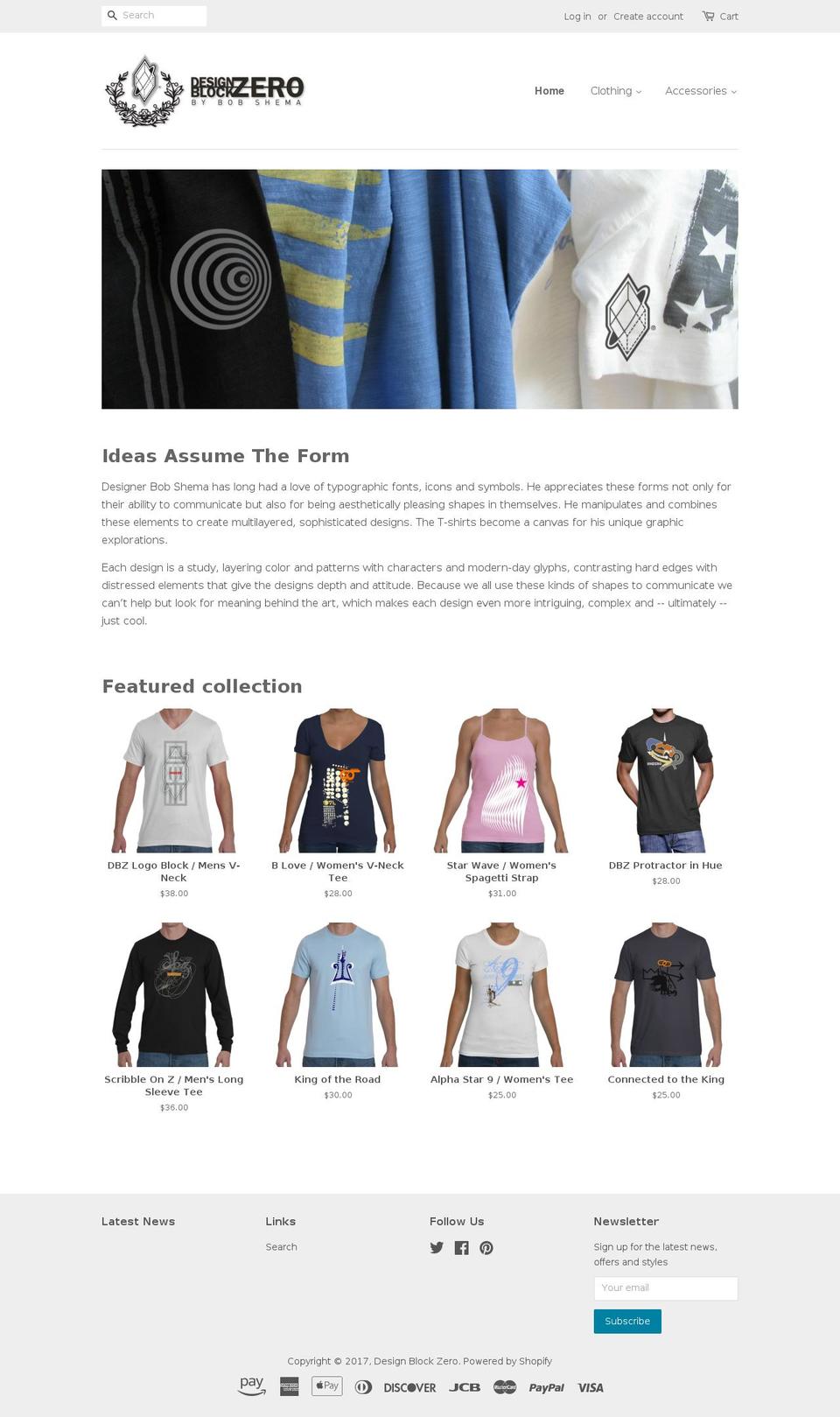 designblockzero.com shopify website screenshot