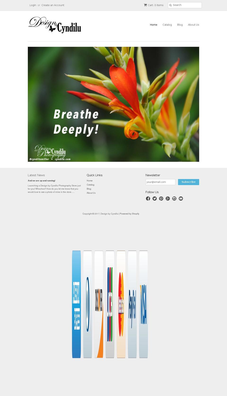 designbycyndilu.biz shopify website screenshot