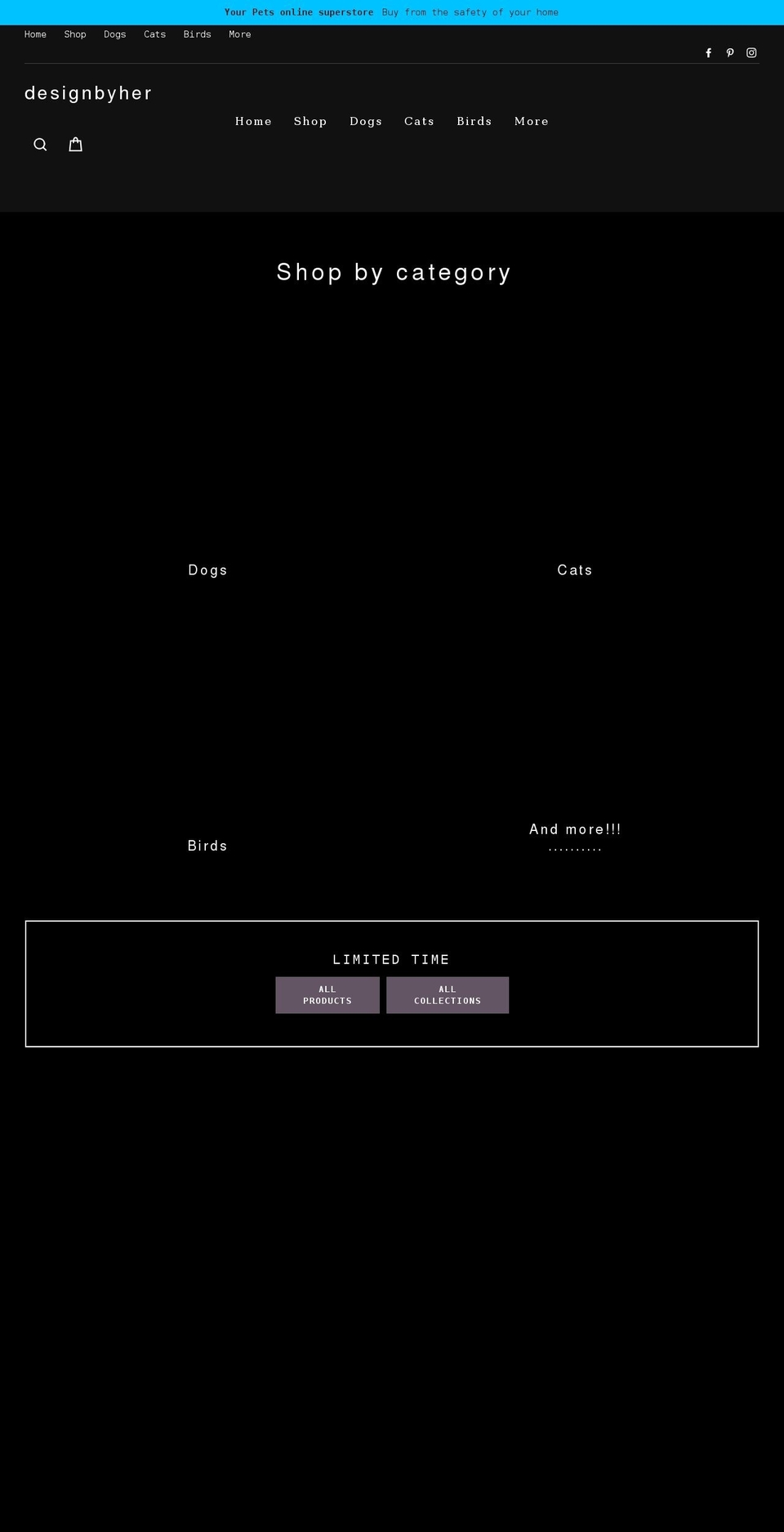 designbyher.com shopify website screenshot
