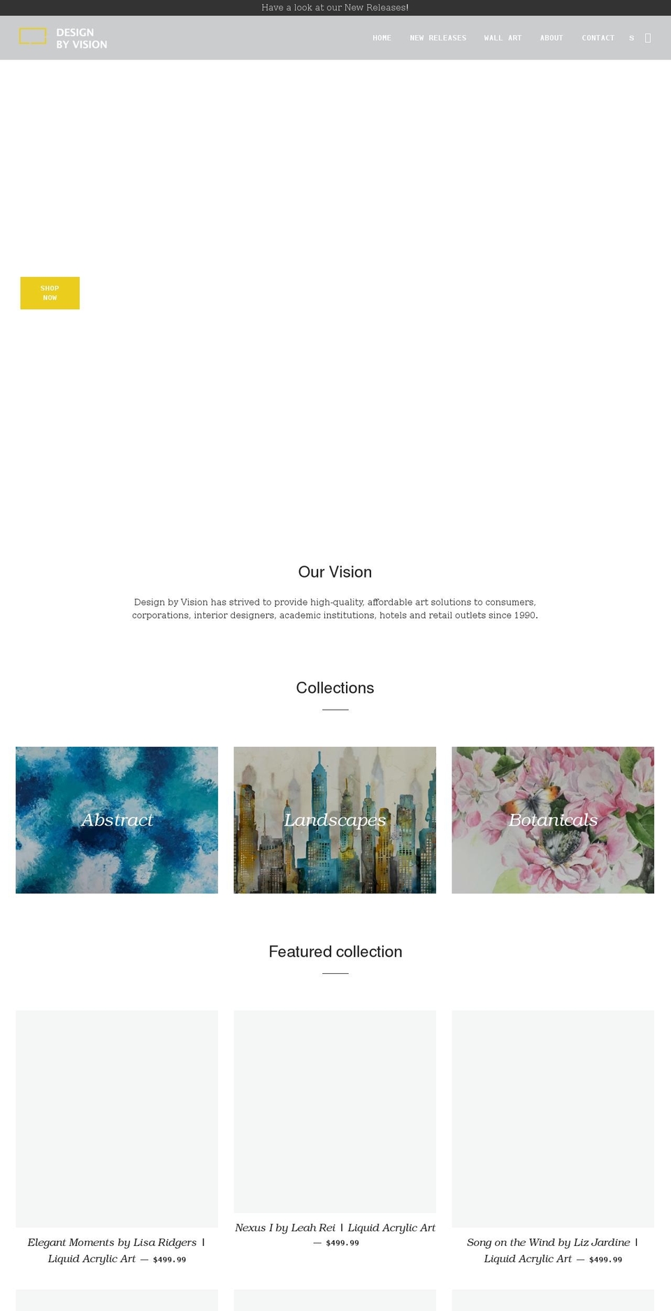 designbyvision.com shopify website screenshot