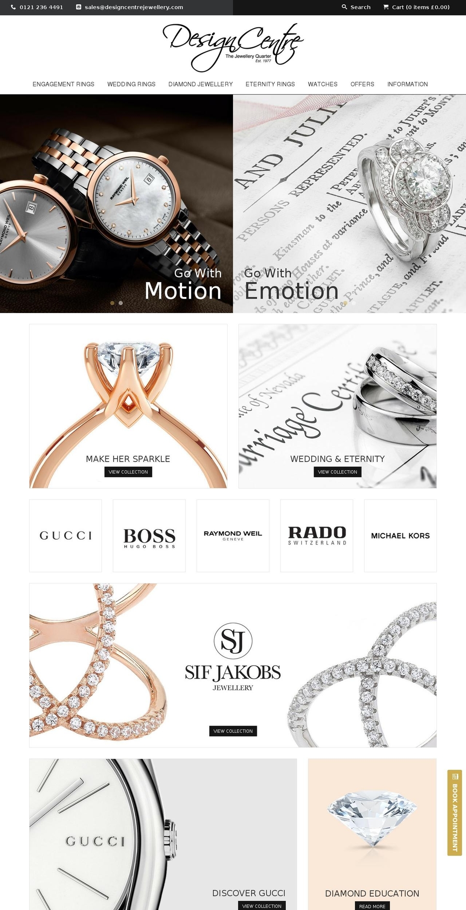 designcentrejewellery.com shopify website screenshot