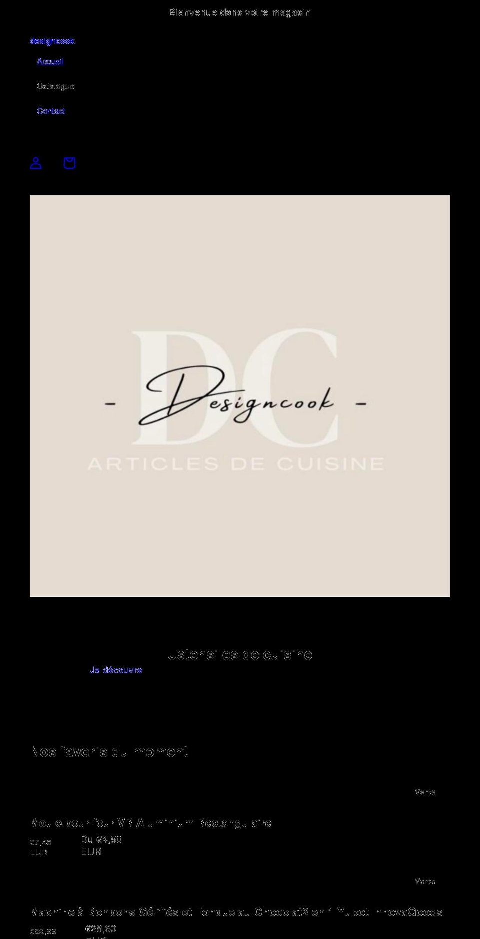 designcook.fr shopify website screenshot