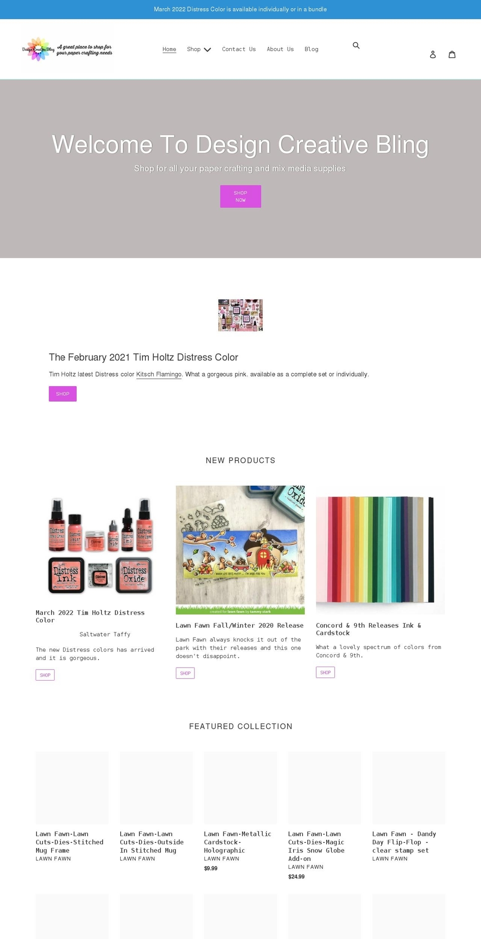 designcreativebling.com shopify website screenshot