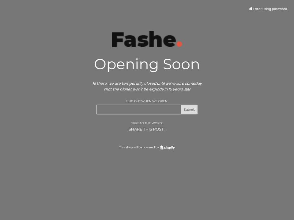 Fashe Shopify theme site example designed-in-china.store