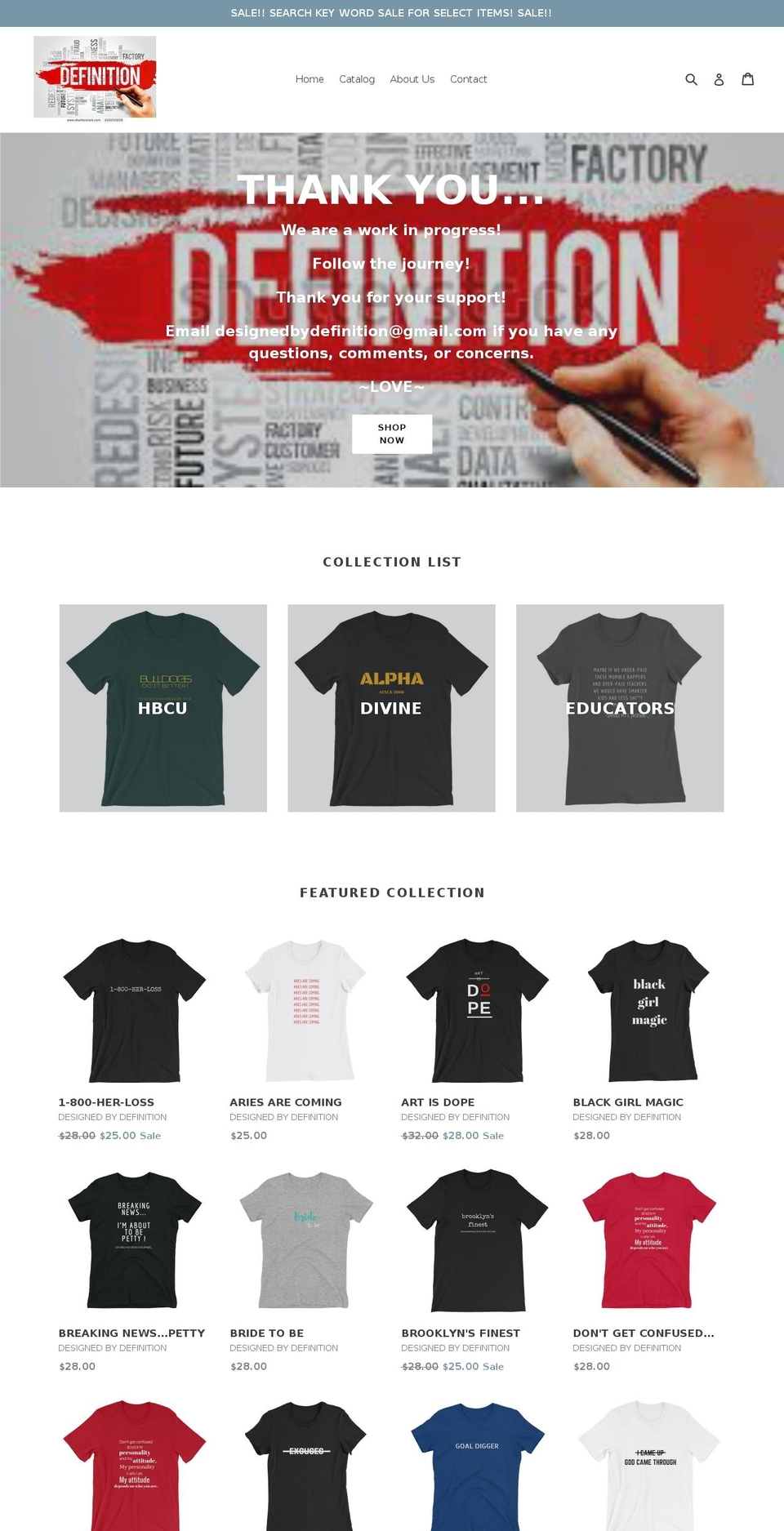 designedbydefinition.com — Shopify storefront screenshot