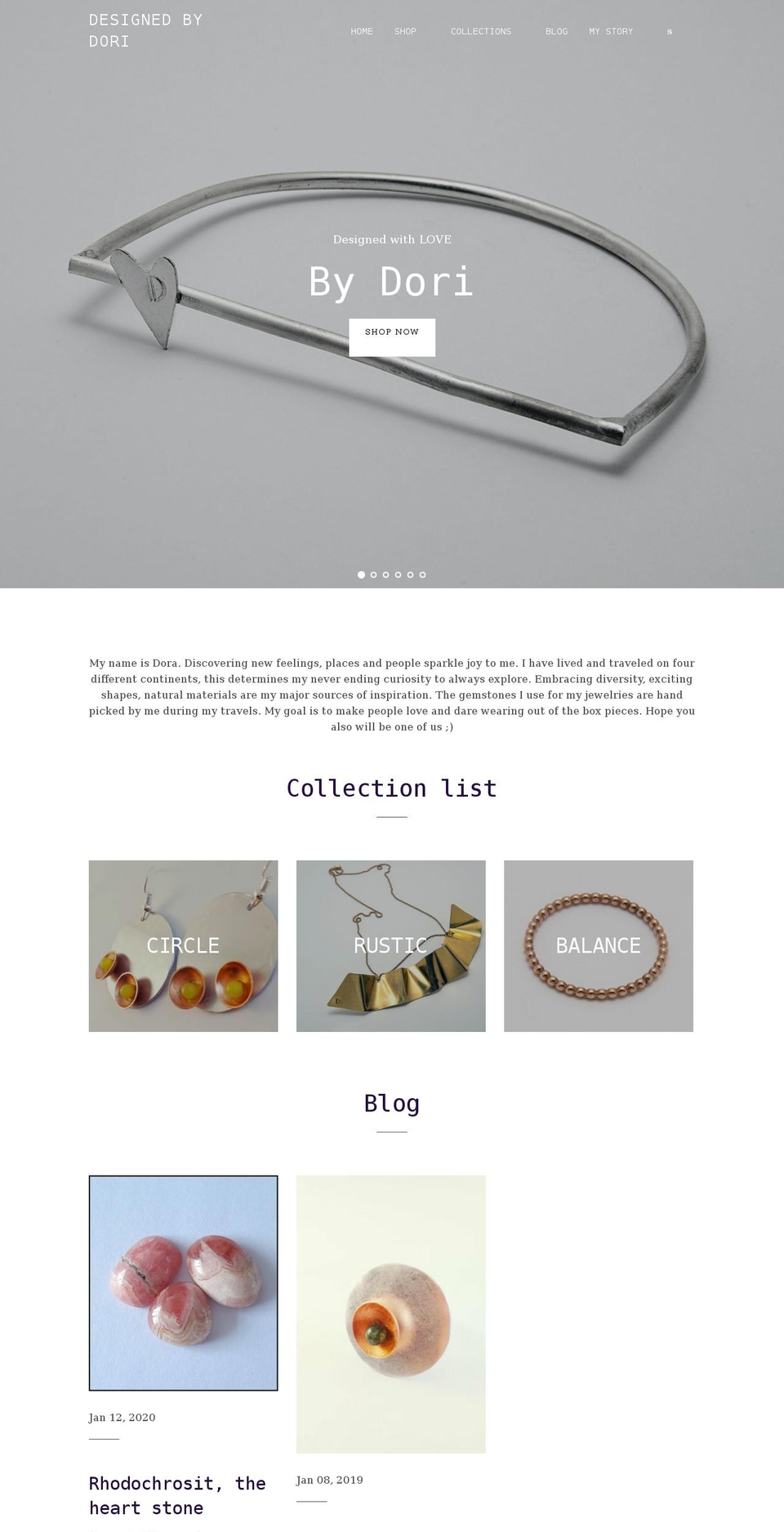 designedbydori.com shopify website screenshot