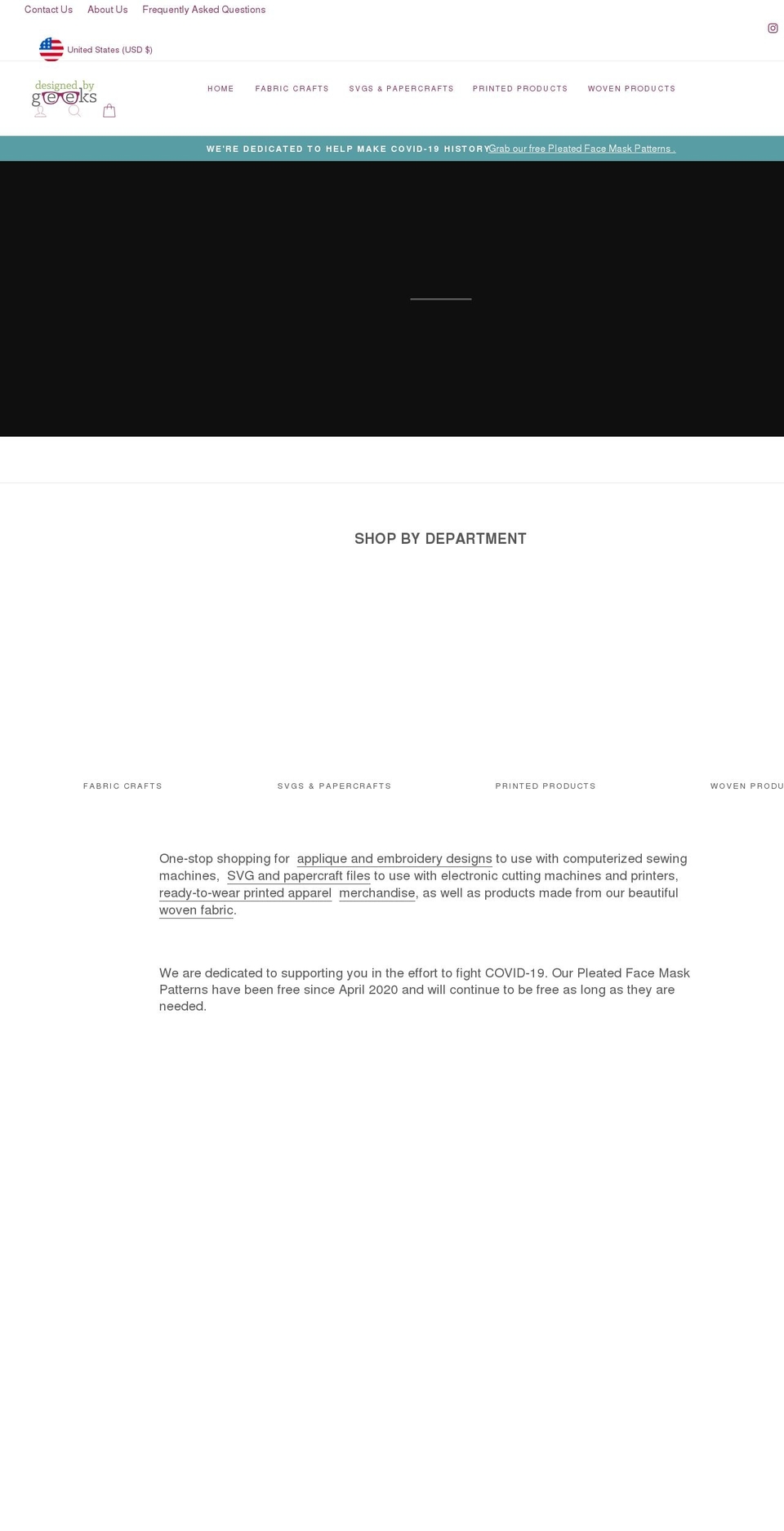 designedbygeeks.com shopify website screenshot