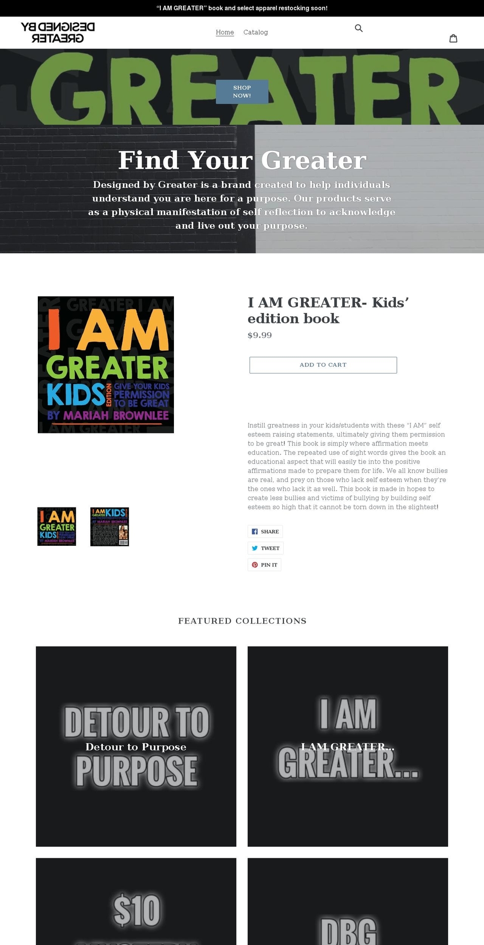 designedbygreater.com shopify website screenshot