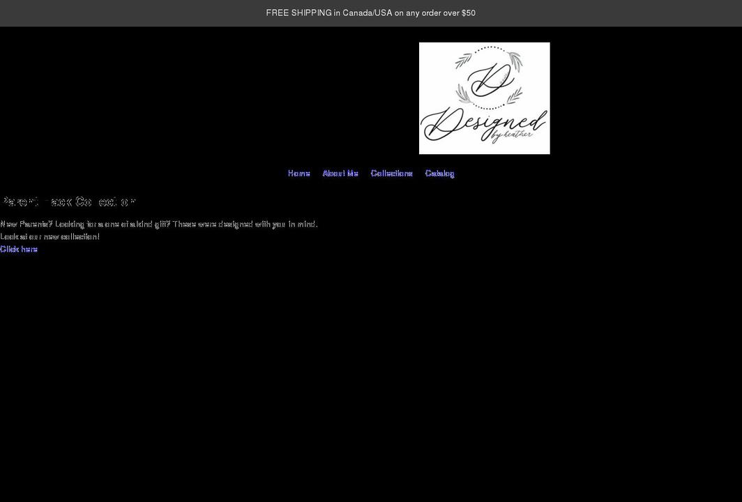 designedbyheather.ca shopify website screenshot