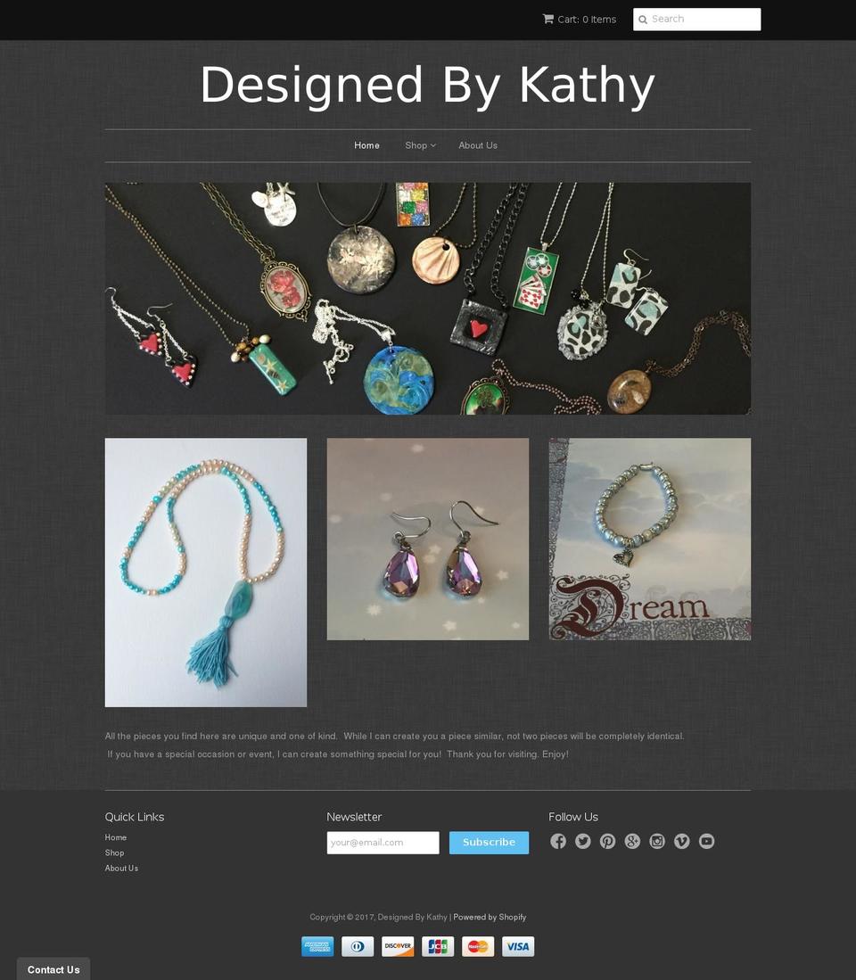 designedbykathy.com shopify website screenshot