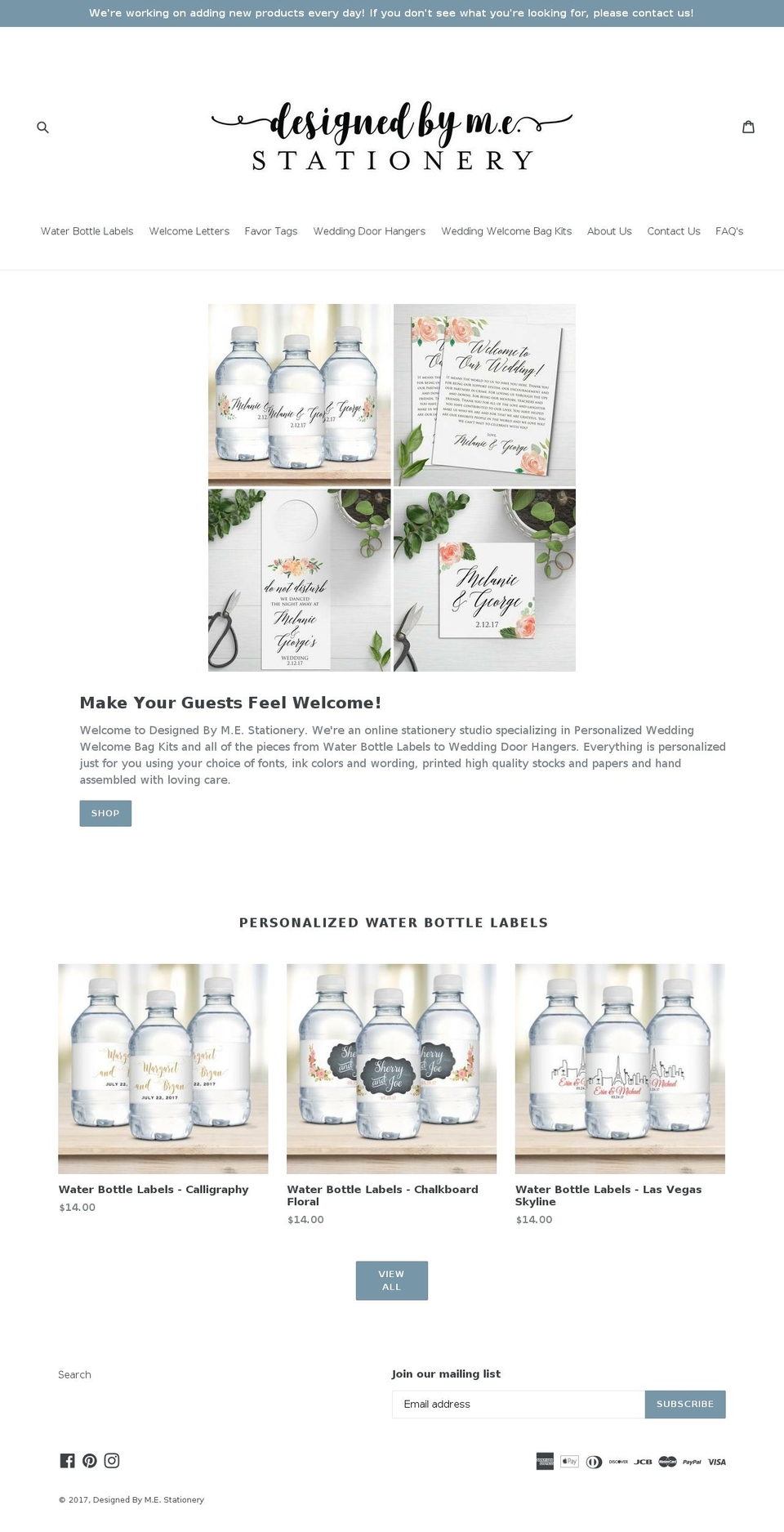 designedbymestationery.com shopify website screenshot