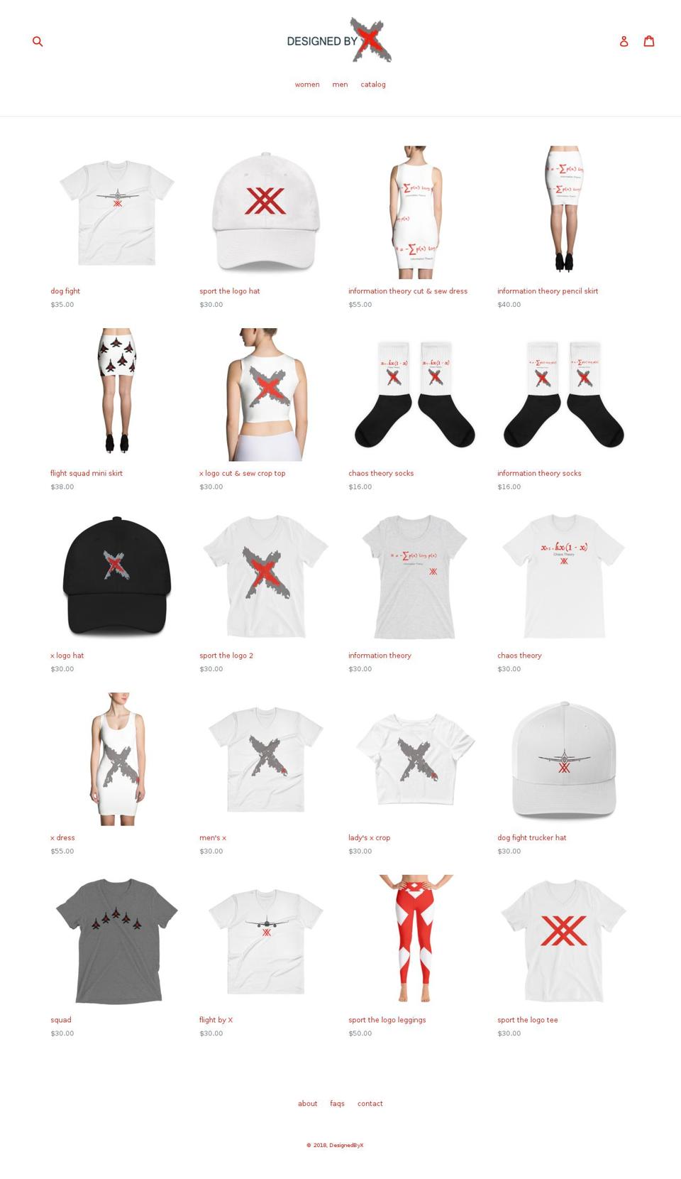 designedbyx.com — Shopify storefront screenshot