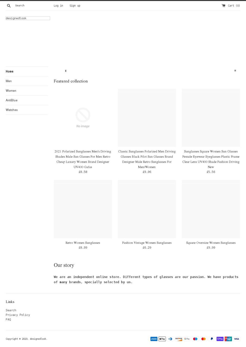 designedlook.com shopify website screenshot