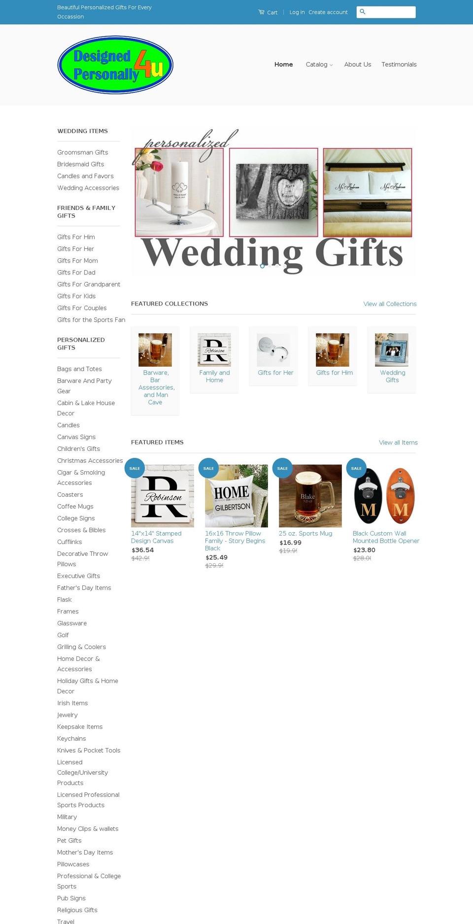 designedpersonally4u.com shopify website screenshot
