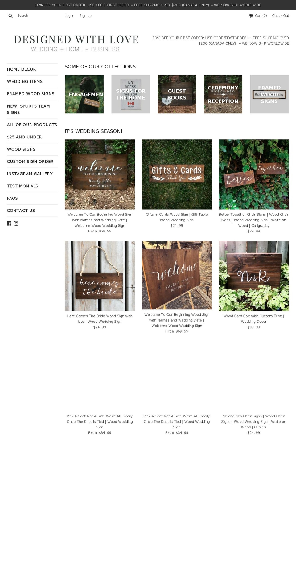 designedwithlove.ca shopify website screenshot