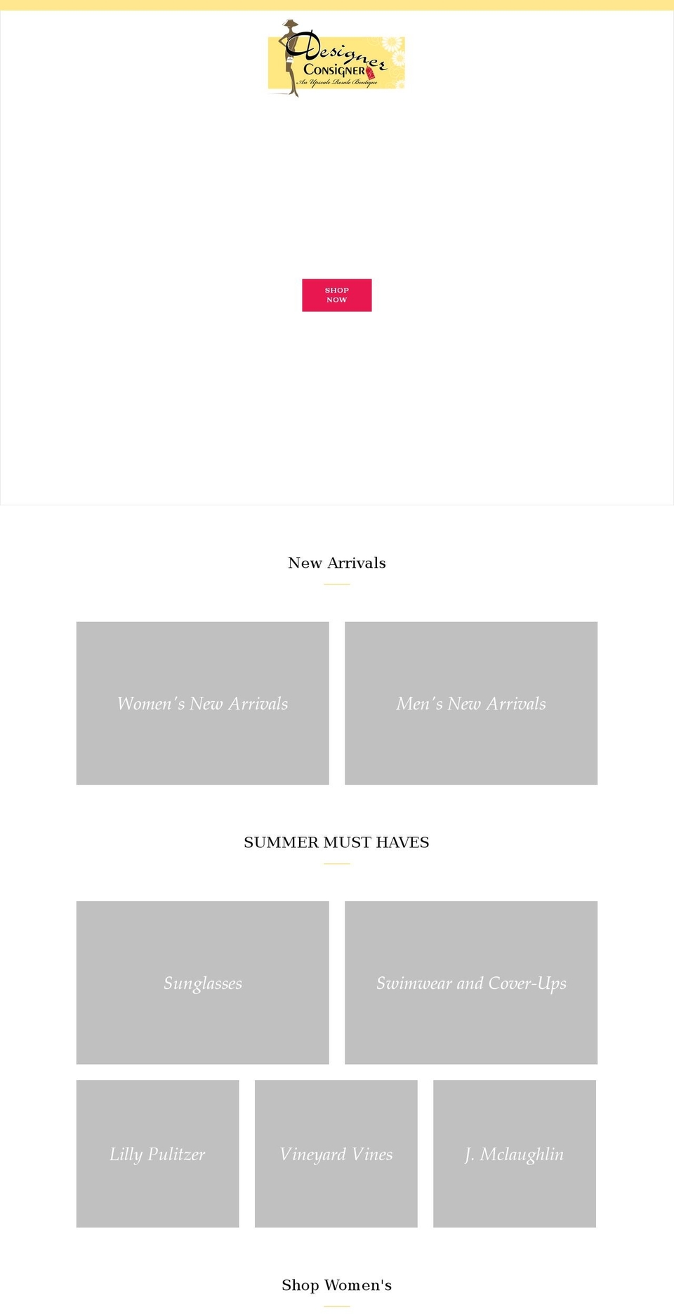 Designer Consigner Hockessin Shopify theme site example designer-consigner-de.myshopify.com