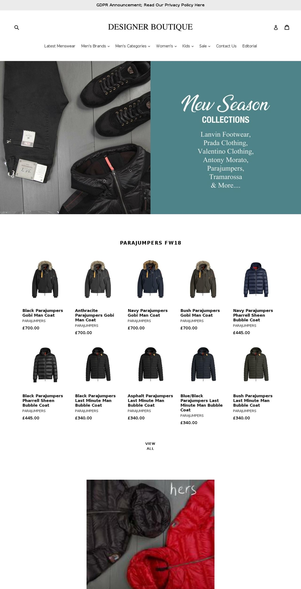 Site DB Shopify theme site example designerboutiquemenswear.com