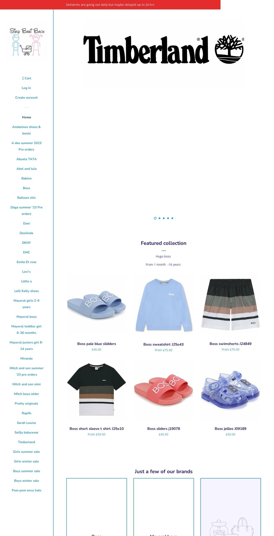 designerchildwear.com — Shopify storefront screenshot