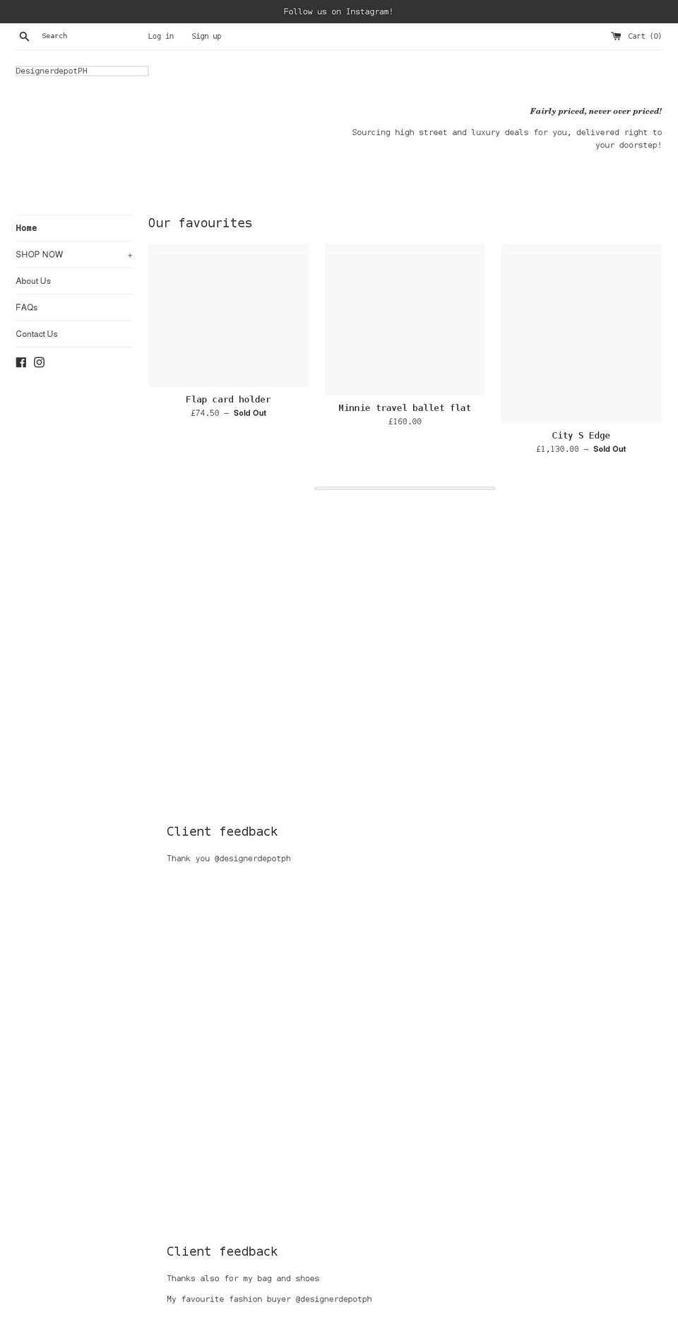 designerdepotph.net shopify website screenshot