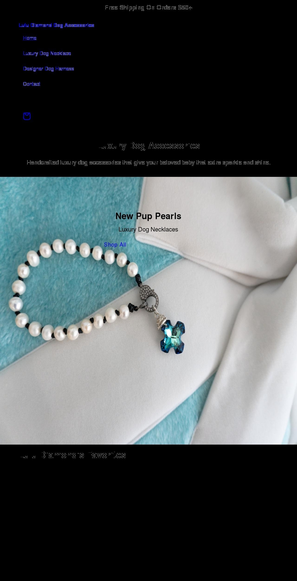 designerdogaccessories.com shopify website screenshot