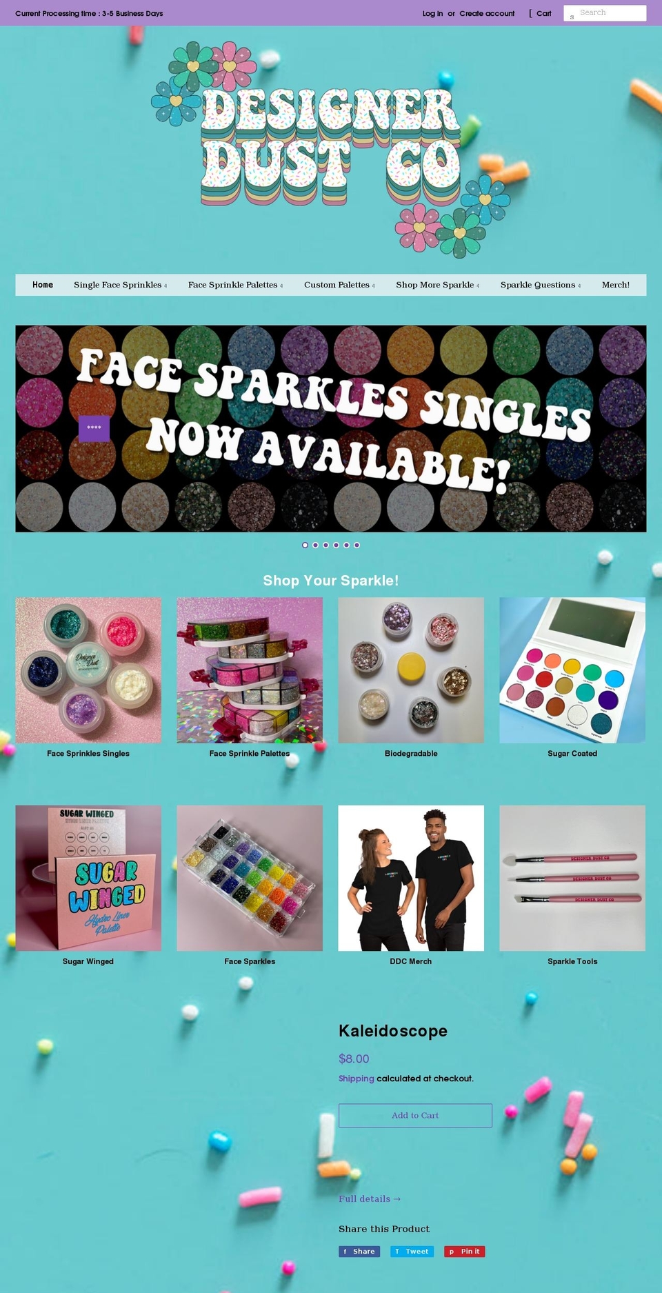 designerdustco.com shopify website screenshot