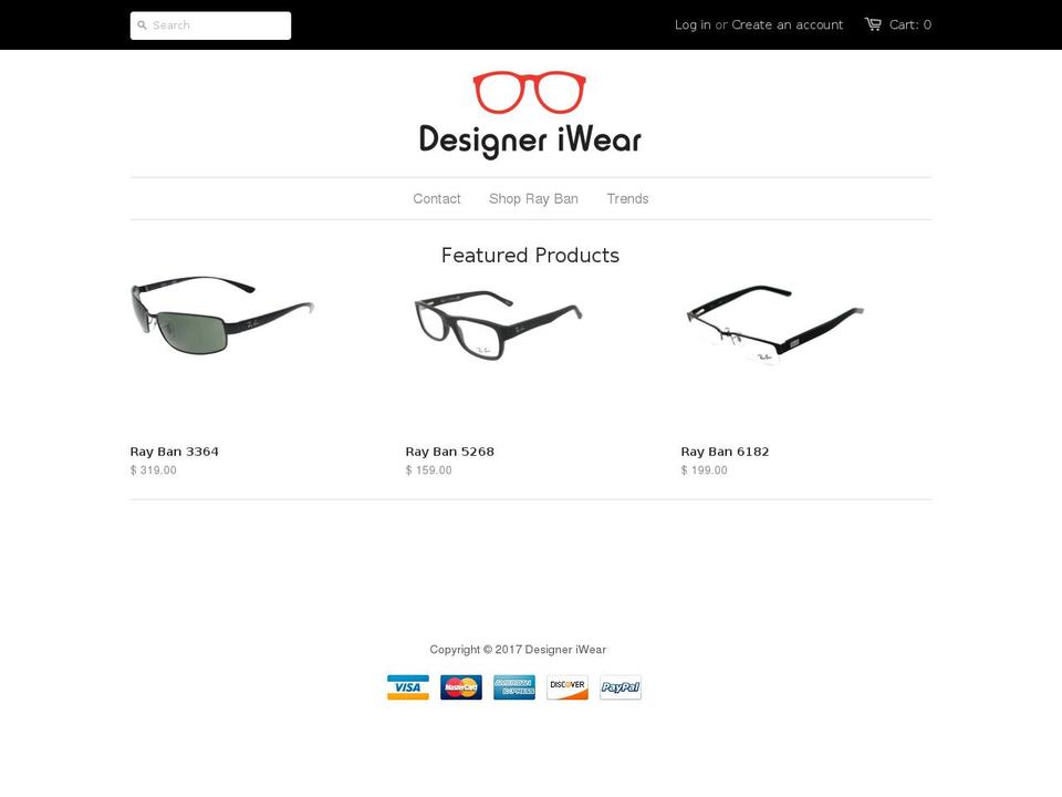 designeriwear.net shopify website screenshot