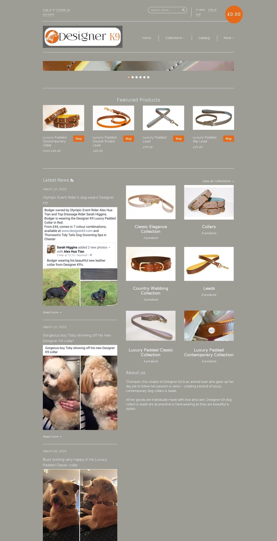 designerk9.com shopify website screenshot