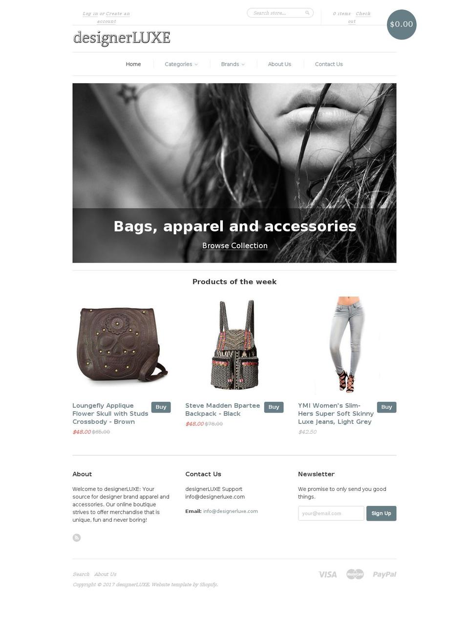 designerluxe.com shopify website screenshot