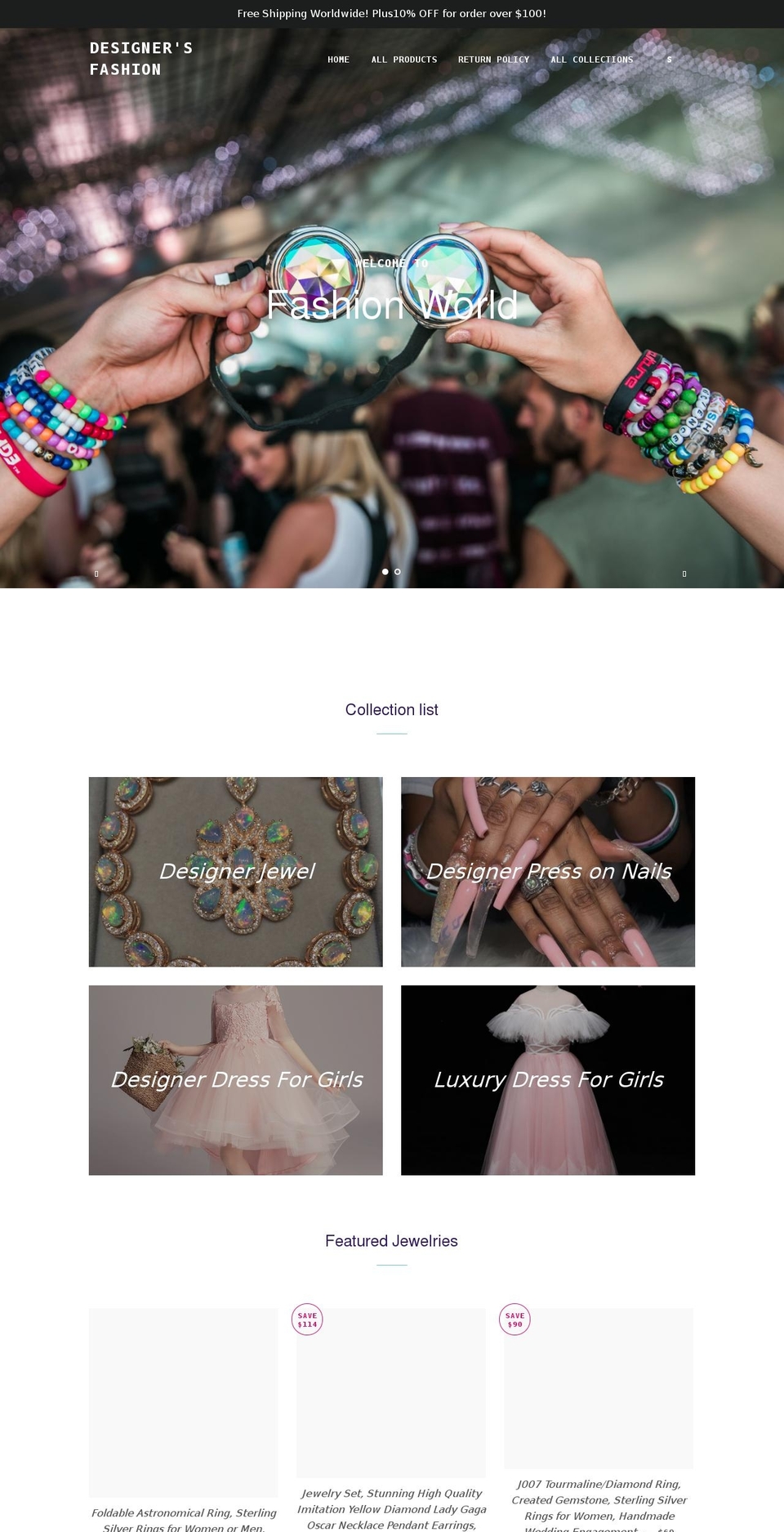 designersfashion.net shopify website screenshot