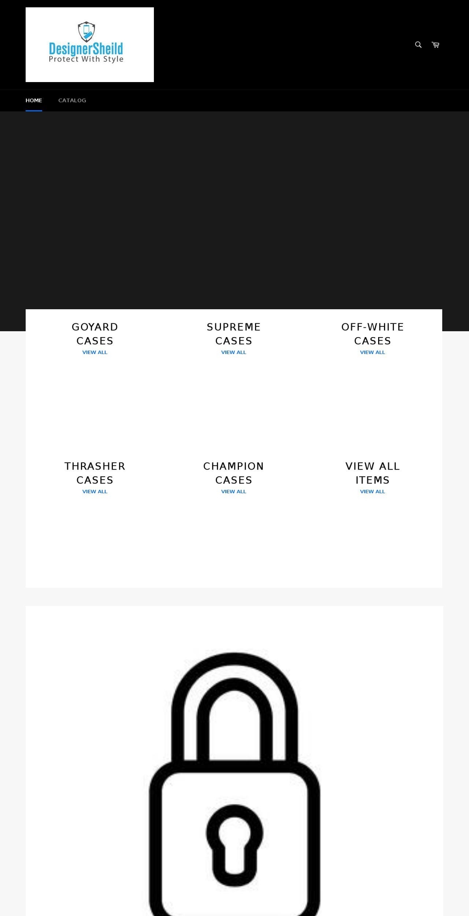 designershield.com — Shopify storefront screenshot