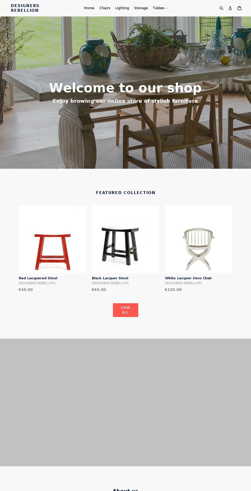 designersrebellion.com shopify website screenshot