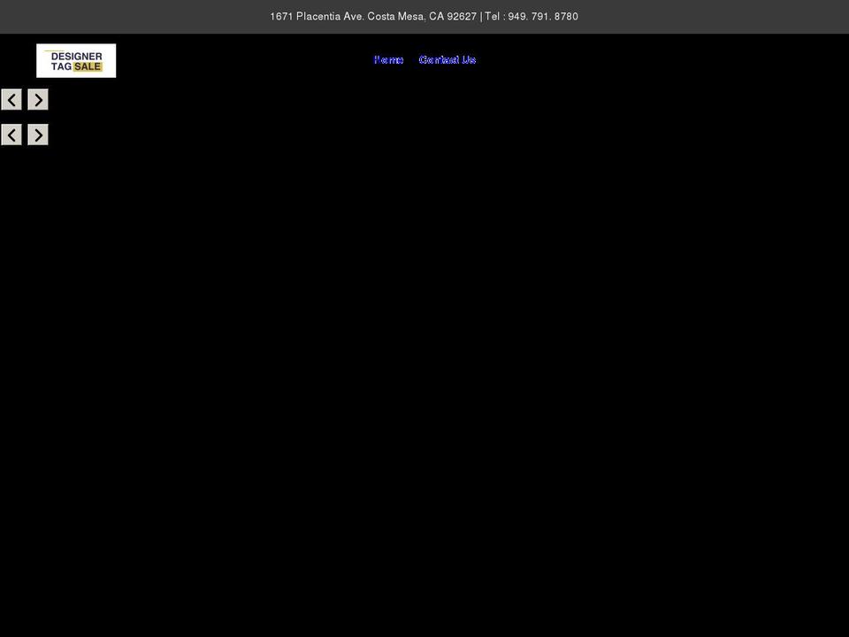 designertagsale.com shopify website screenshot
