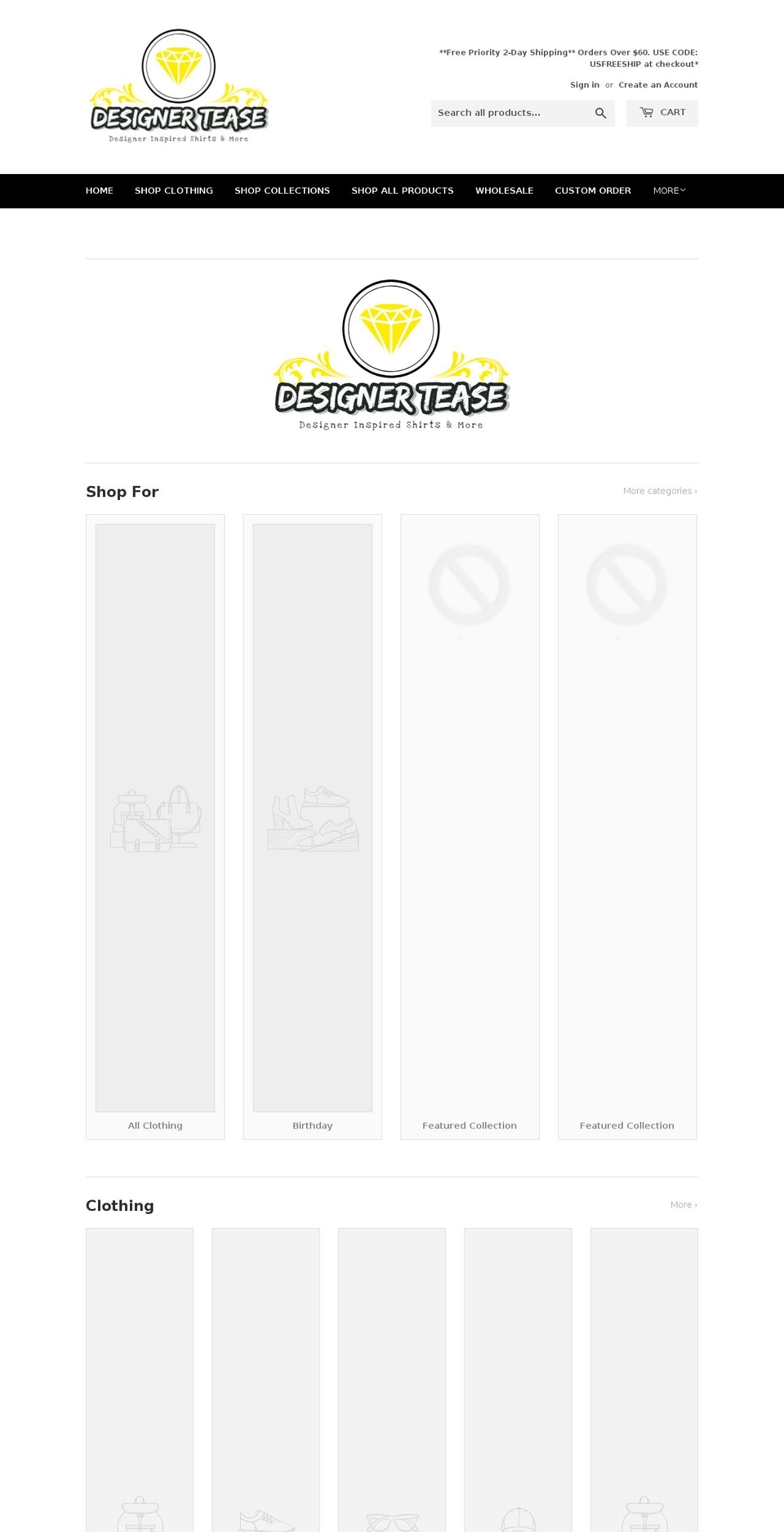 designertease.com shopify website screenshot
